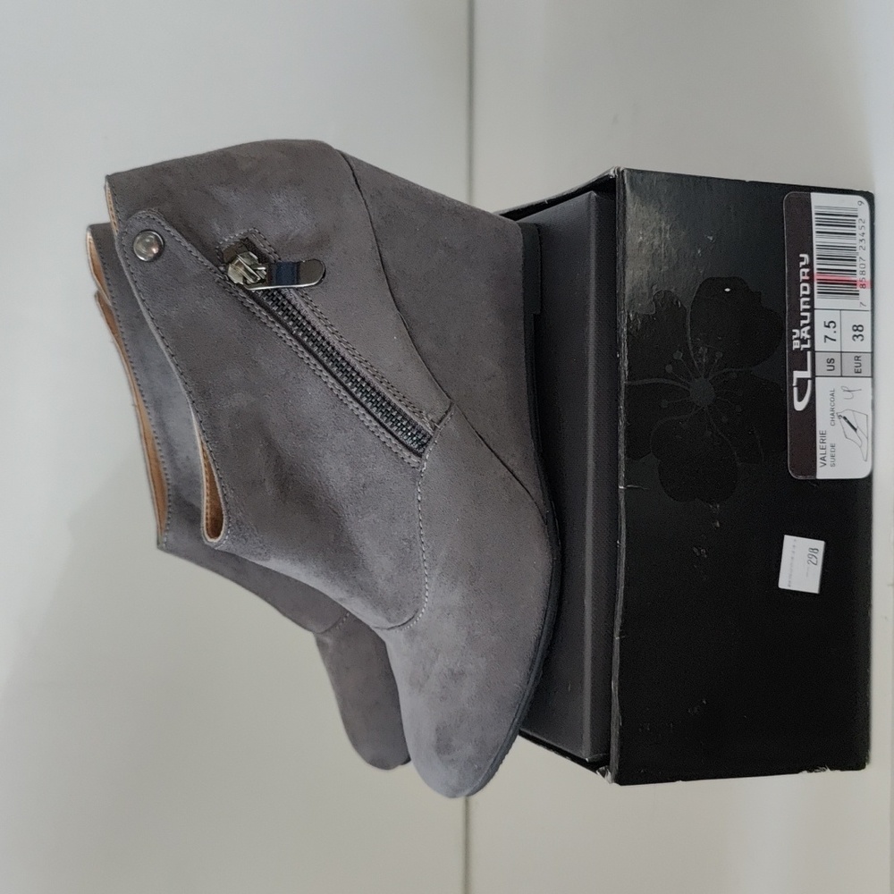 CL By Laundry Suede Wedge Bootie